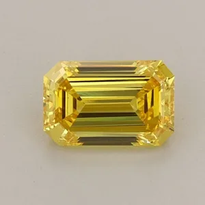 0.68ct EMERALD Fancy Vivid Yellow VS1 Coloured Lab diamond