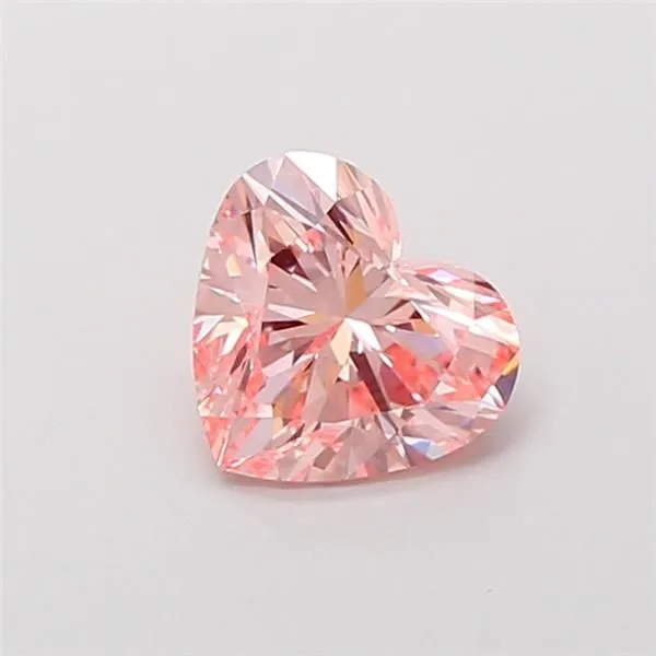 1.01ct HEART Fancy Vivid Pink VVS2 Coloured Lab diamond