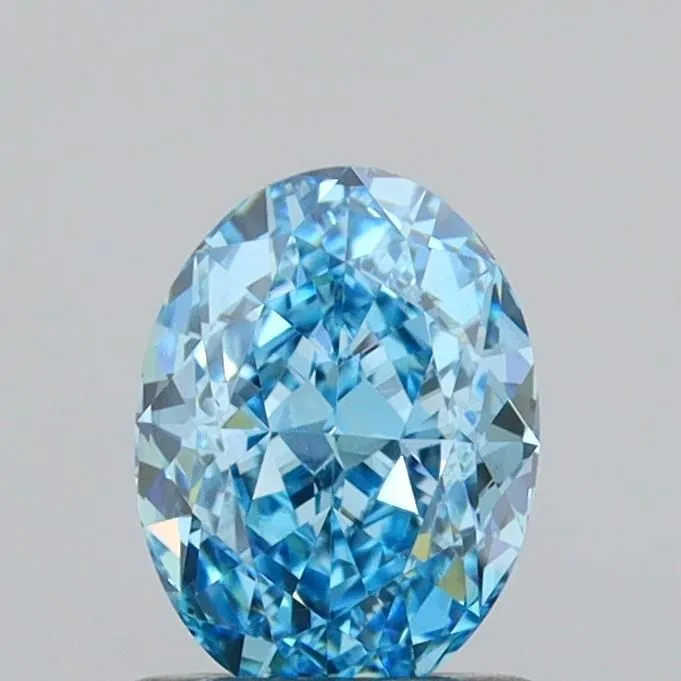 1.01ct OVAL Fancy Vivid Blue VS1 Coloured Lab diamond