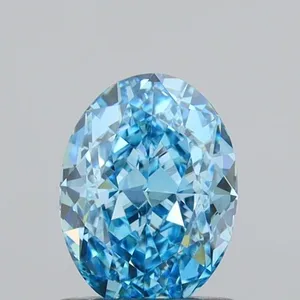 1.01ct OVAL Fancy Vivid Blue VS1 Coloured Lab diamond
