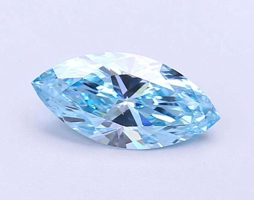 1.18ct MARQUISE Fancy Vivid Blue VS2 Coloured Lab diamond