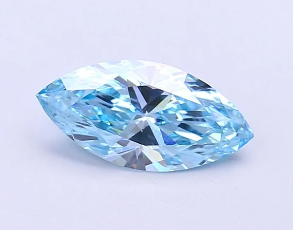1.18ct MARQUISE Fancy Vivid Blue VS2 Coloured Lab diamond