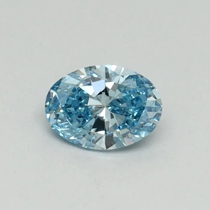 0.30ct OVAL Fancy Vivid Blue VS1 Coloured Lab diamond