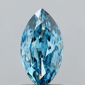 1.32ct MARQUISE Fancy Vivid Blue VS1 Coloured Lab diamond