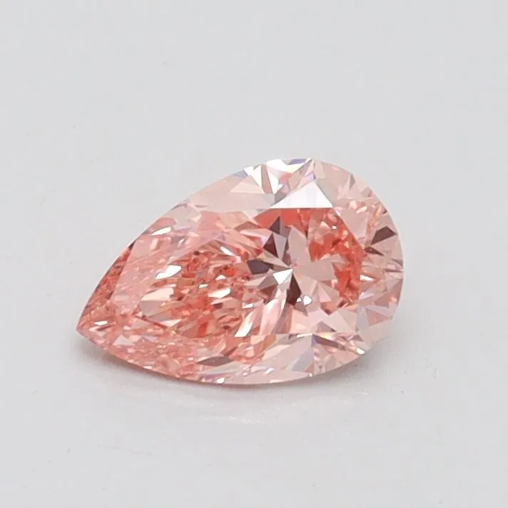 0.42ct PEAR Fancy Intense Pink VS2 Coloured Lab diamond