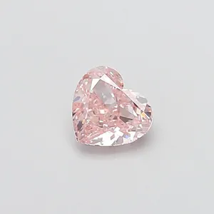 1.01ct HEART Fancy Pink VS2 Coloured Lab diamond