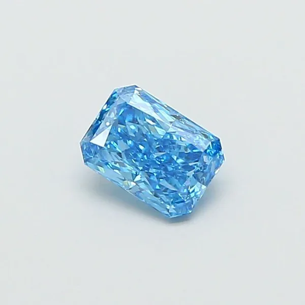 1.06ct RADIANT Fancy Vivid Blue VVS2 Coloured Lab diamond