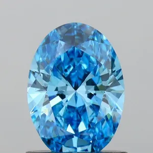 1ct OVAL Fancy Vivid Blue VS2 Coloured Lab diamond