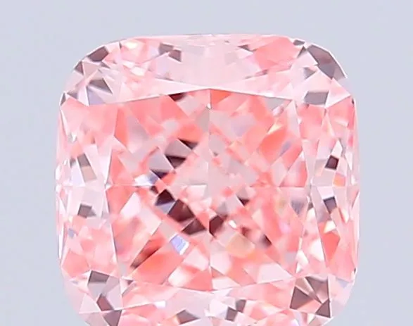 1.09ct CUSHION Fancy Vivid Pink VVS1 Coloured Lab diamond