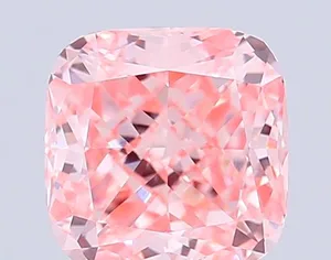 1.09ct CUSHION Fancy Vivid Pink VVS1 Coloured Lab diamond
