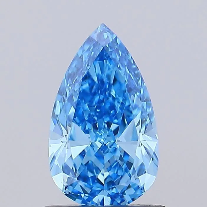 0.98ct PEAR Fancy Vivid Blue VS1 Coloured Lab diamond
