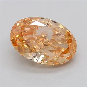 0.77ct OVAL Fancy Brown Yellow VS1 Coloured Lab diamond