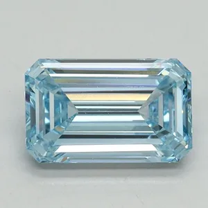 1.01ct EMERALD Fancy Intense Blue VS1 Coloured Lab diamond