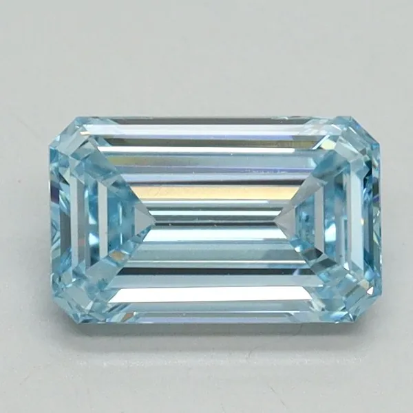 1.01ct EMERALD Fancy Intense Blue VS1 Coloured Lab diamond