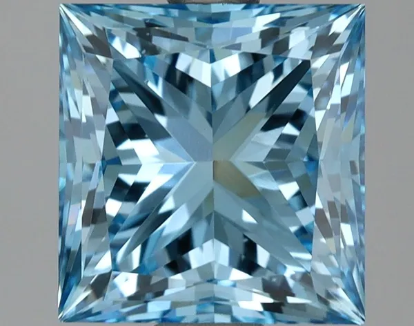 2.57ct PRINCESS Fancy Vivid Blue VS2 Coloured Lab diamond