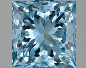 2.57ct PRINCESS Fancy Vivid Blue VS2 Coloured Lab diamond