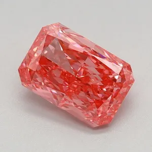 1.1ct RADIANT Fancy Vivid Pink VS1 Coloured Lab diamond