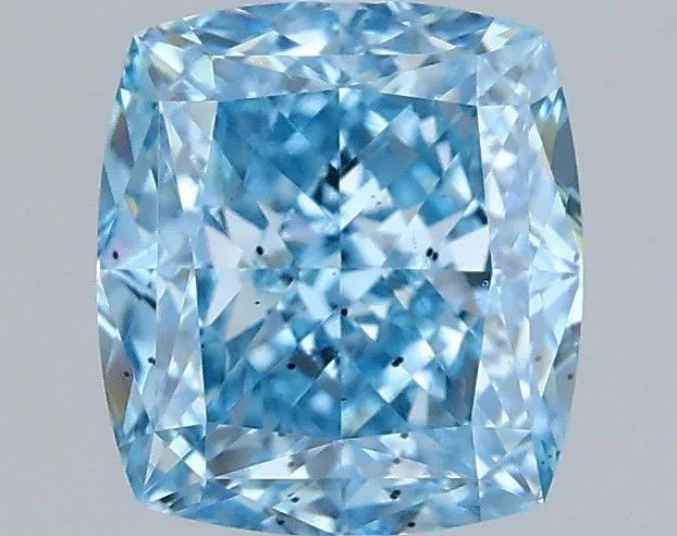 1.04ct CUSHION Fancy Vivid Blue VS2 Coloured Lab diamond