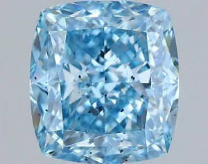 1.04ct CUSHION Fancy Vivid Blue VS2 Coloured Lab diamond