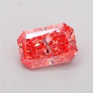 1.05ct RADIANT Fancy Vivid Pink VS1 Coloured Lab diamond