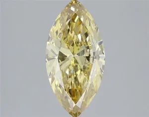 1.26ct MARQUISE Fancy Intense Yellow VVS2 Coloured Lab diamond