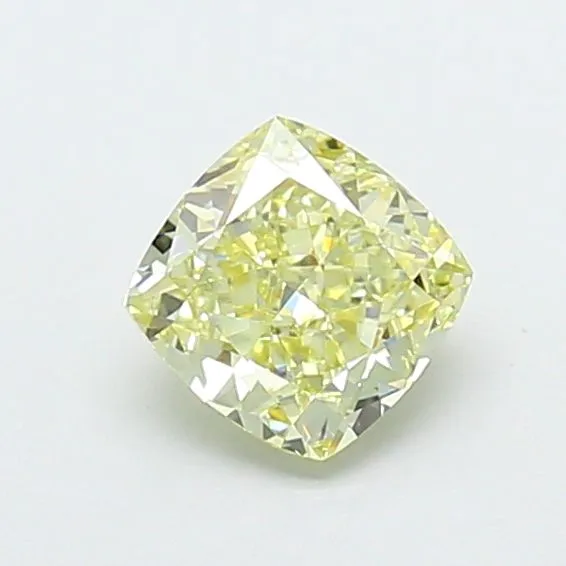 1.09ct CUSHION Fancy Light Yellow VVS2 Coloured Lab diamond