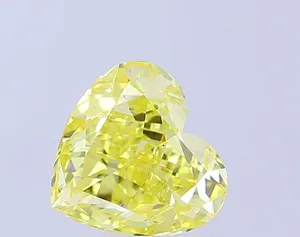 1.72ct HEART Fancy Yellow VS2 Coloured Lab diamond