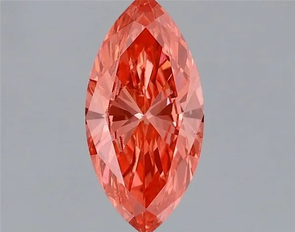 0.7ct MARQUISE Fancy Vivid Pink VS2 Coloured Lab diamond