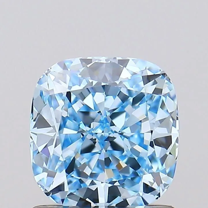1.11ct CUSHION Fancy Vivid Blue VVS2 Coloured Lab diamond