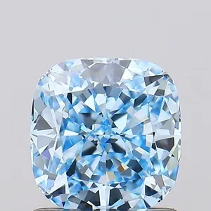 1.11ct CUSHION Fancy Vivid Blue VVS2 Coloured Lab diamond