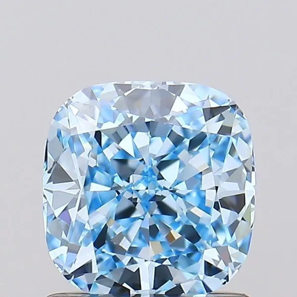 1.11ct CUSHION Fancy Vivid Blue VVS2 Coloured Lab diamond
