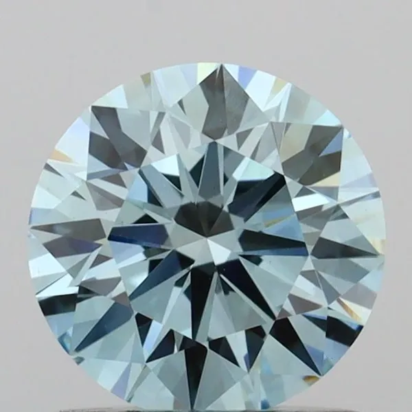 0.91ct ROUND Fancy Intense Blue VS1 Coloured Lab diamond
