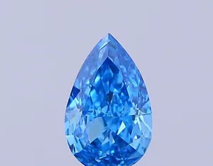 0.33ct PEAR Fancy Vivid Blue VS1 Coloured Lab diamond