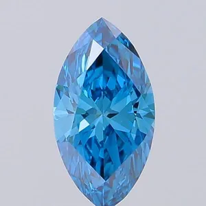 1.08ct MARQUISE Fancy Vivid Blue VVS2 Coloured Lab diamond