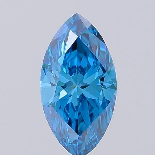 1.08ct MARQUISE Fancy Vivid Blue VVS2 Coloured Lab diamond