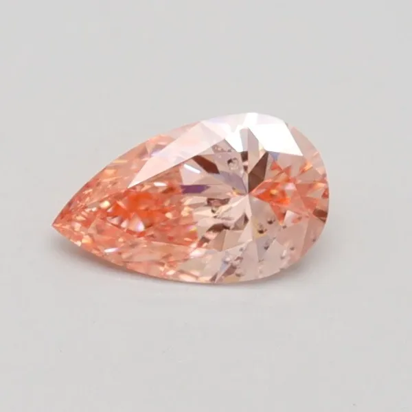 0.5ct PEAR Fancy Intense Pink SI2 Coloured Lab diamond