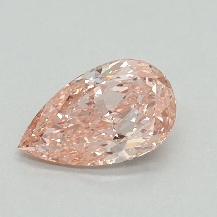 0.52ct PEAR Fancy Vivid Pink VVS2 Coloured Lab diamond