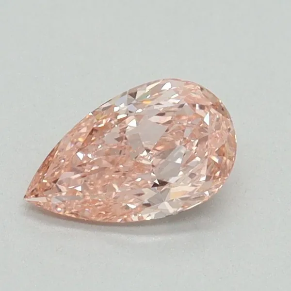 0.52ct PEAR Fancy Vivid Pink VVS2 Coloured Lab diamond