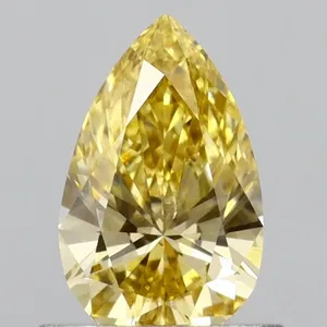 0.71ct PEAR Fancy Brownish Yellow VS1 Coloured Lab diamond