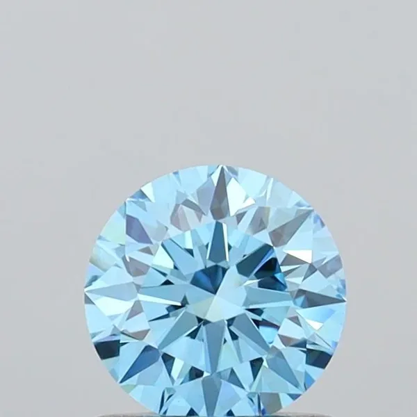 0.76ct ROUND Fancy Vivid Blue VS1 Coloured Lab diamond