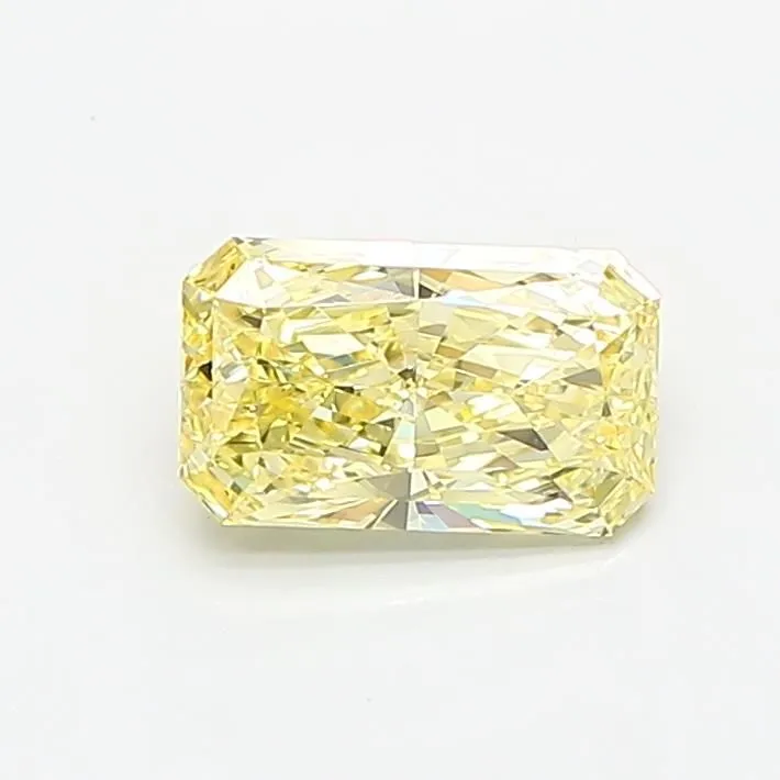 0.82ct RADIANT Fancy Intense Yellow VVS2 Coloured Lab diamond