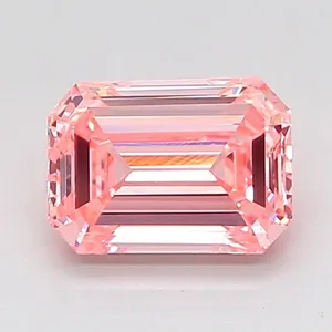 1.07ct EMERALD Fancy Vivid Pink VVS2 Coloured Lab diamond