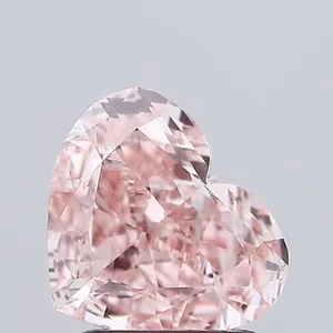 1.59ct HEART Fancy Vivid Pink VVS2 Coloured Lab diamond
