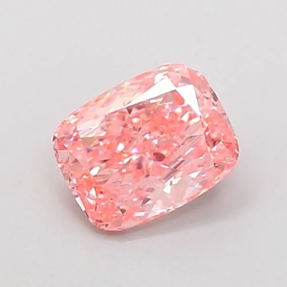 0.81ct CUSHION Fancy Vivid Pink VS1 Coloured Lab diamond