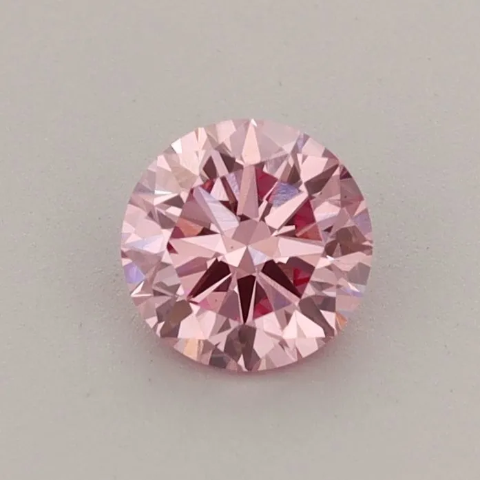 0.50ct ROUND Fancy Vivid Pink VS1 Coloured Lab diamond