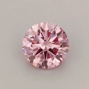 0.5ct ROUND Fancy Vivid Pink VS1 Coloured Lab diamond