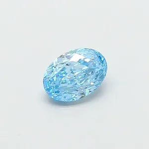 1.07ct OVAL Fancy Vivid Blue VS1 Coloured Lab diamond
