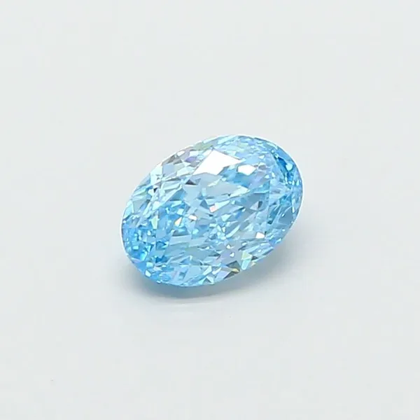 1.07ct OVAL Fancy Vivid Blue VS1 Coloured Lab diamond