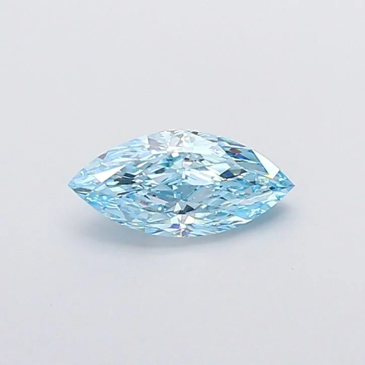 1.31ct MARQUISE Fancy Vivid Blue VVS2 Coloured Lab diamond