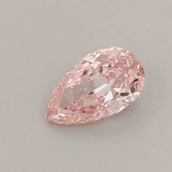 0.35ct PEAR Fancy Vivid Pink VS2 Coloured Lab diamond